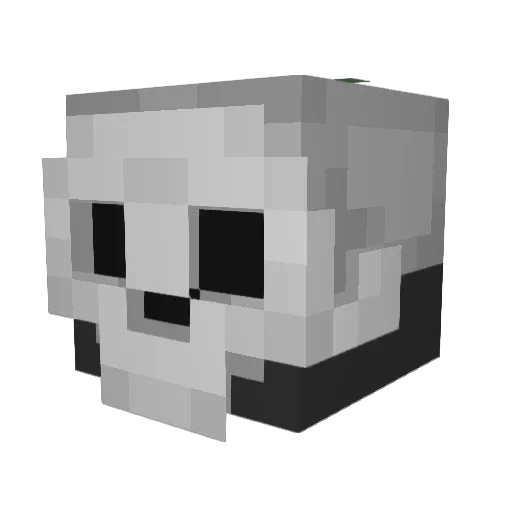 GuhGuh Minecraft avatar head, 3D render