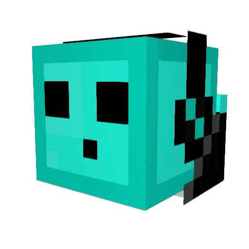 Guhoul Minecraft avatar head, 3D render