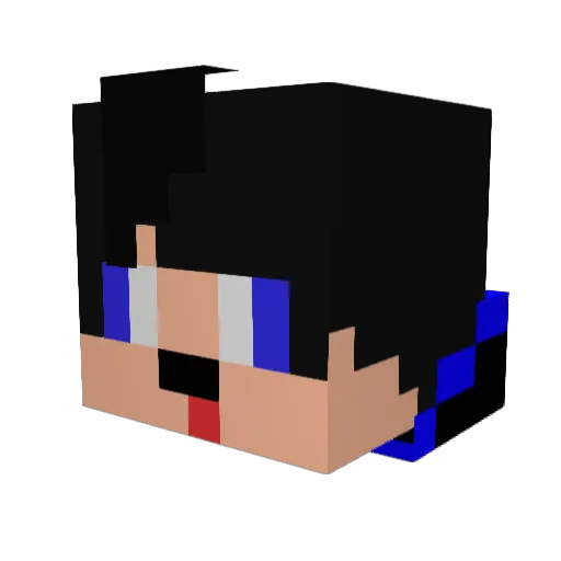 GuhzinDa6h8 Minecraft avatar head, 3D render