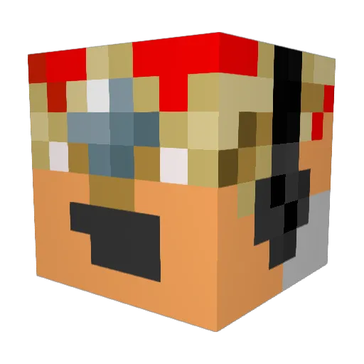 Gui00games Minecraft avatar head, 3D render