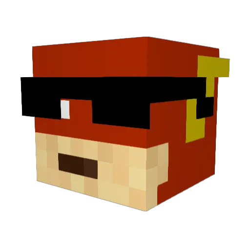 Gui20912 Minecraft avatar head, 3D render