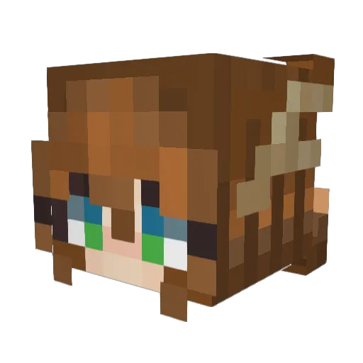 GuiCraftGamer Minecraft avatar head, 3D render