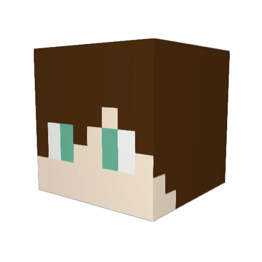 GuiCrazy2 Minecraft avatar head, 3D render