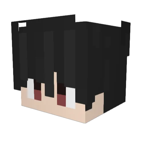 GuiGu1 Minecraft avatar head, 3D render
