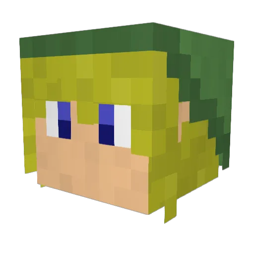 GuiGui_9 Minecraft avatar head, 3D render