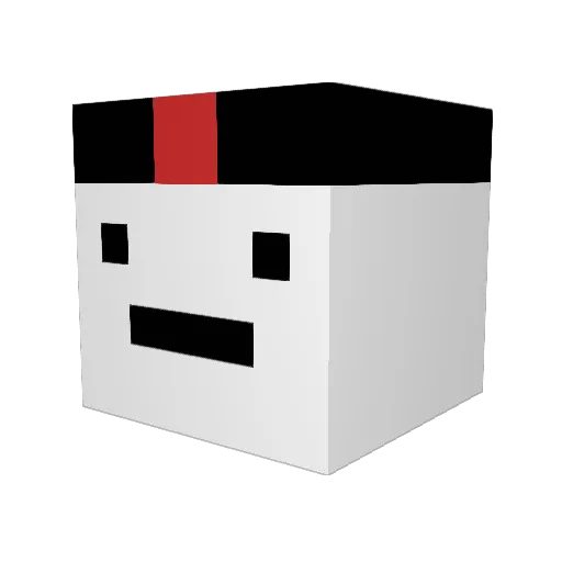 GuiHiroshi Minecraft avatar head, 3D render