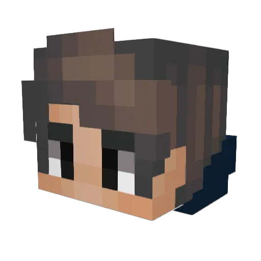 GuiLoo2304 Minecraft avatar head, 3D render