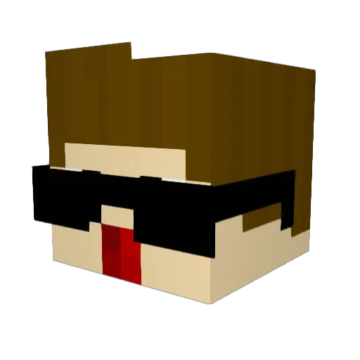 GuiMonquero Minecraft avatar head, 3D render