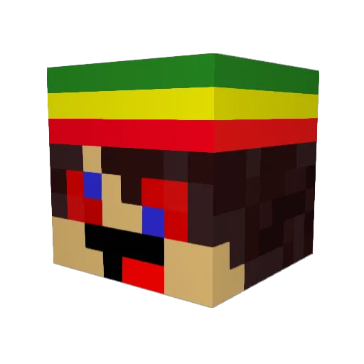GuiNoh Minecraft avatar head, 3D render