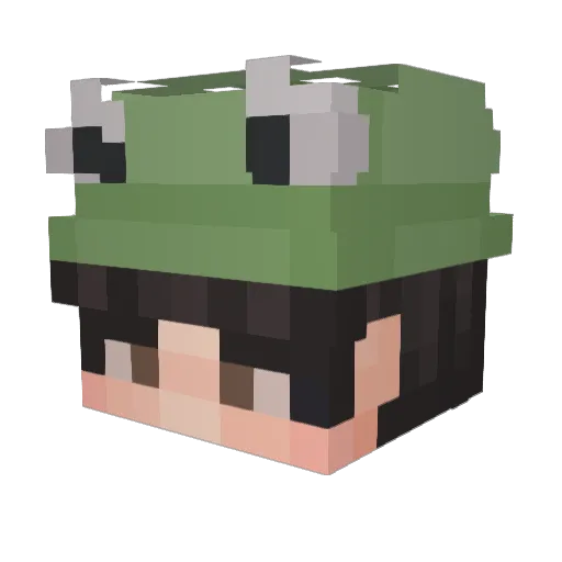 GuiOBrabo Minecraft avatar head, 3D render
