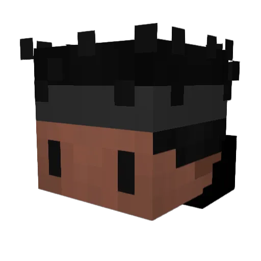 GuiPCLeao Minecraft avatar head, 3D render