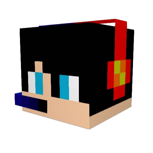 GuiPlayofic Minecraft avatar head, 3D render