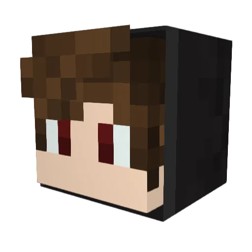 GuiS77 Minecraft avatar head, 3D render