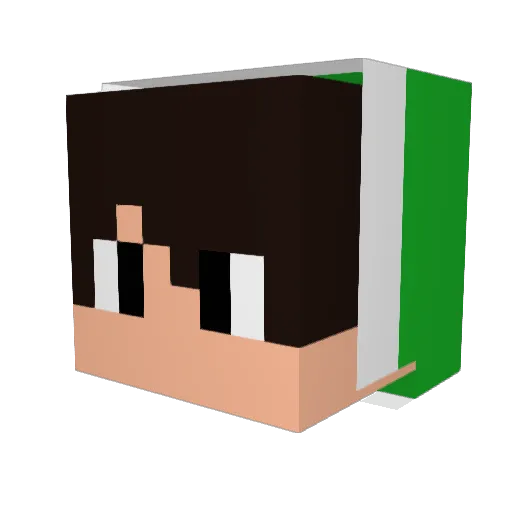GuiUniverse Minecraft avatar head, 3D render