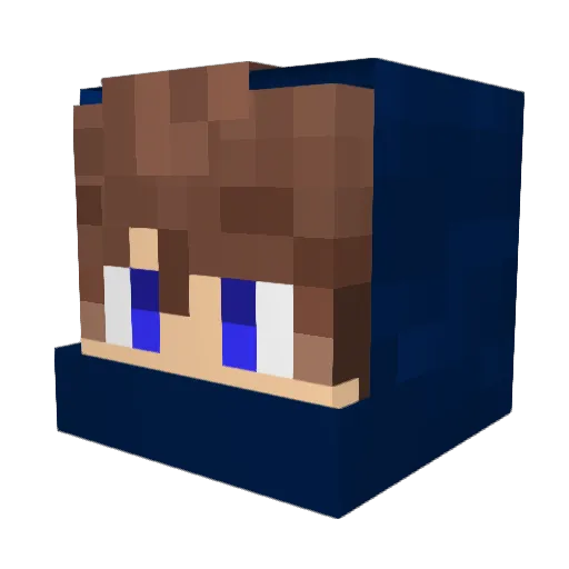 GuiXo Minecraft avatar head, 3D render