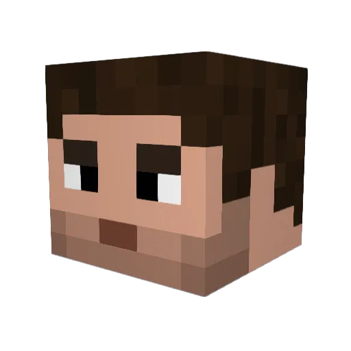 Gui_Buck Minecraft avatar head, 3D render