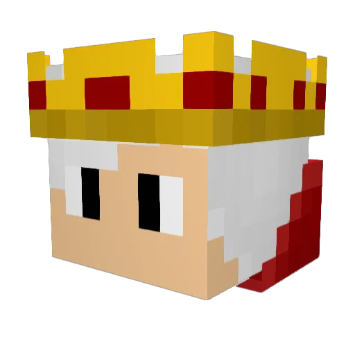 Gui_Crazy Minecraft avatar head, 3D render