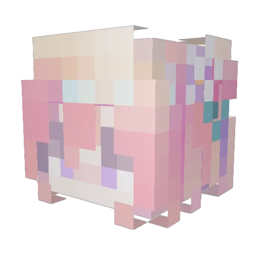 Gui_Deng Minecraft avatar head, 3D render