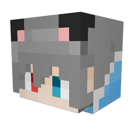 Gui_G Minecraft avatar head, 3D render