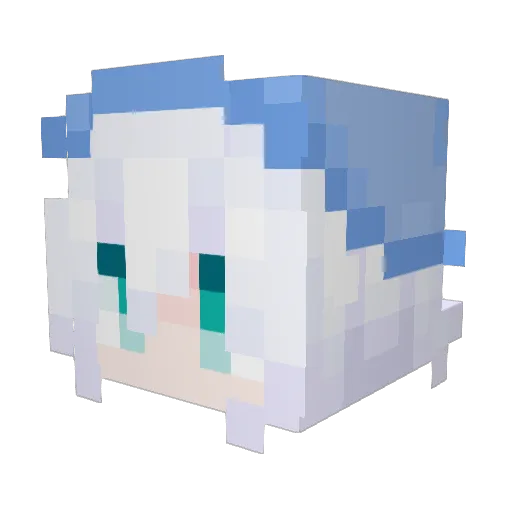 Gui_Huatang Minecraft avatar head, 3D render