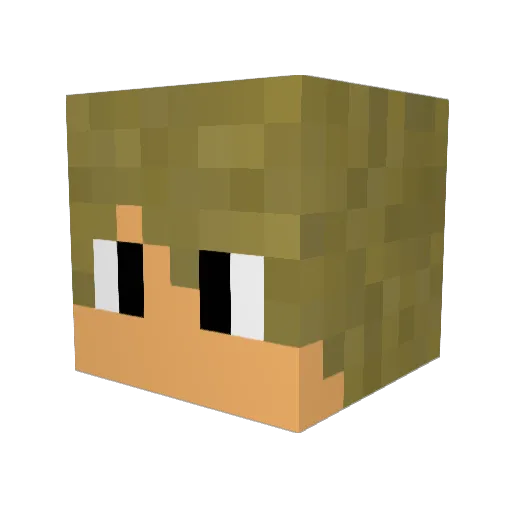 Gui_Mas Minecraft avatar head, 3D render