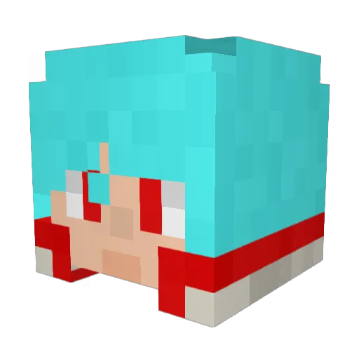 Gui_Sheng Minecraft avatar head, 3D render
