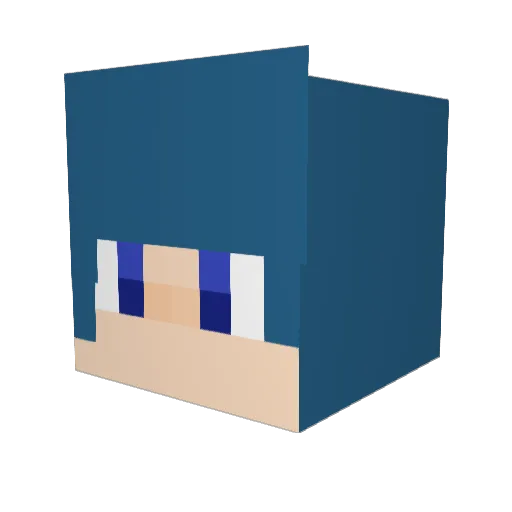 Gui_Tsuu Minecraft avatar head, 3D render