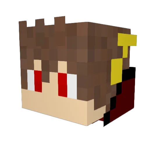 Gui_nomo Minecraft avatar head, 3D render
