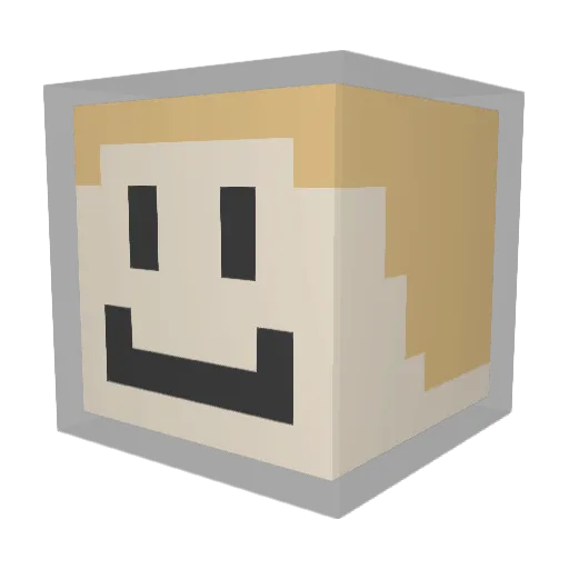 Gui_wow Minecraft avatar head, 3D render
