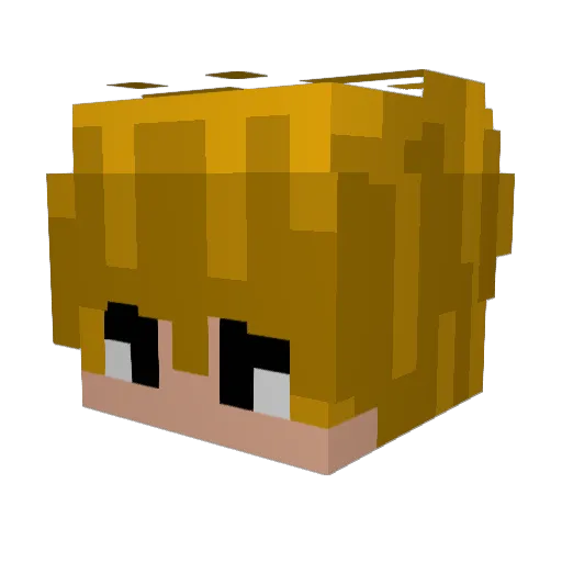 Guibv Minecraft avatar head, 3D render