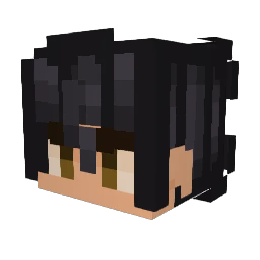 Guicey Minecraft avatar head, 3D render