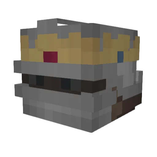 Guicos Minecraft avatar head, 3D render