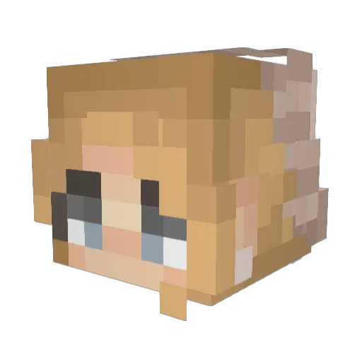 GuidedCashew787 Minecraft avatar head, 3D render