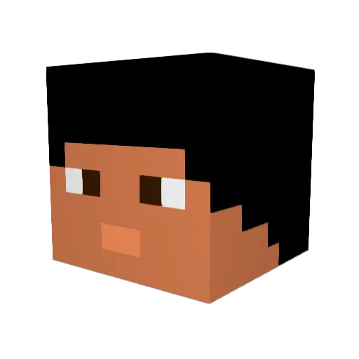 Guigonte Minecraft avatar head, 3D render