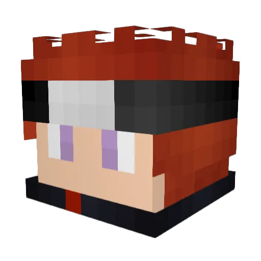 Guigoume Minecraft avatar head, 3D render