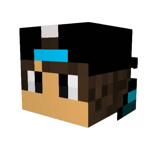 Guiguignol Minecraft avatar head, 3D render
