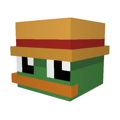 Guigz007 Minecraft avatar head, 3D render