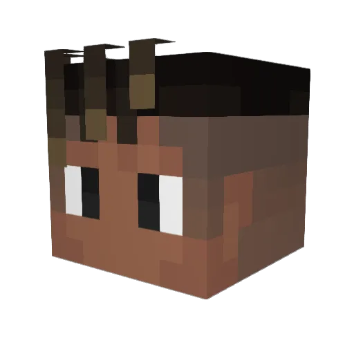 GuiiGamer Minecraft avatar head, 3D render
