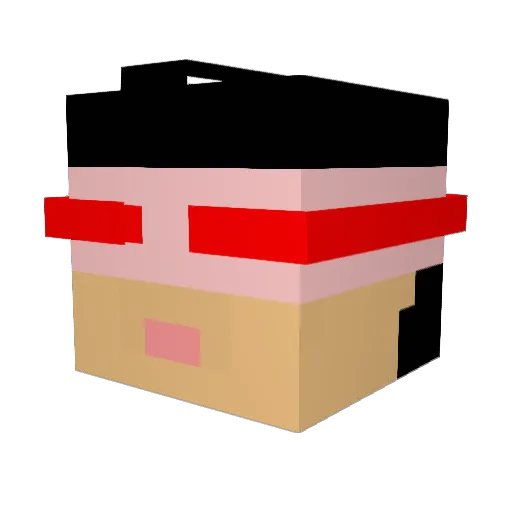 GuiigZz Minecraft avatar head, 3D render