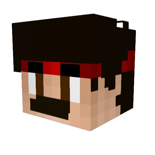 GuilHV Minecraft avatar head, 3D render