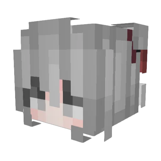 Guildwar Minecraft avatar head, 3D render