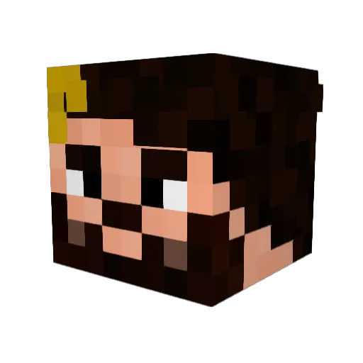 Guilhermaum Minecraft avatar head, 3D render
