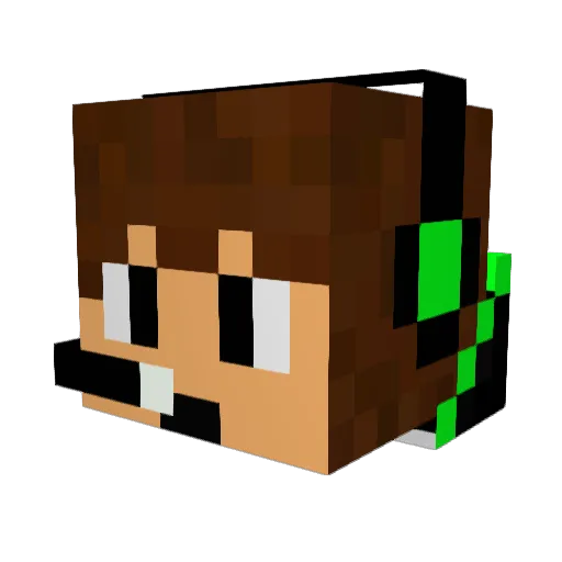 Guilherme019 Minecraft avatar head, 3D render