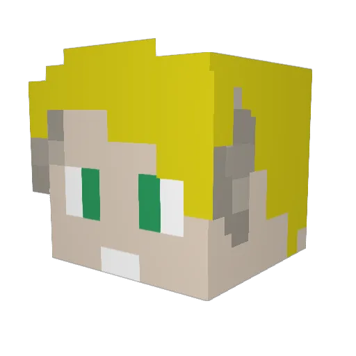 Guilherme17 Minecraft avatar head, 3D render