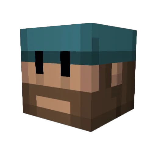 Guilhermo Minecraft avatar head, 3D render
