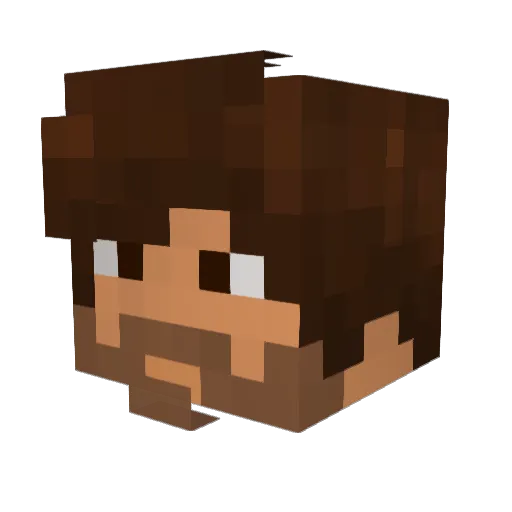 Guillaume73 Minecraft avatar head, 3D render