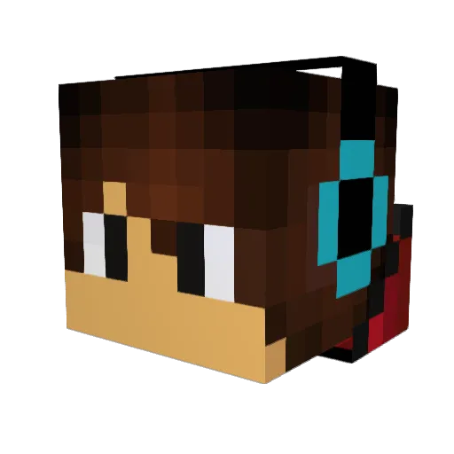 Guille002 Minecraft avatar head, 3D render