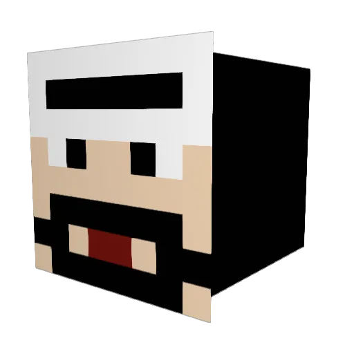 Guille06Sv Minecraft avatar head, 3D render