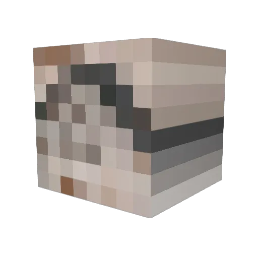 GuilleP51 Minecraft avatar head, 3D render
