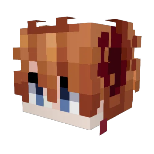 Guillealfred Minecraft avatar head, 3D render